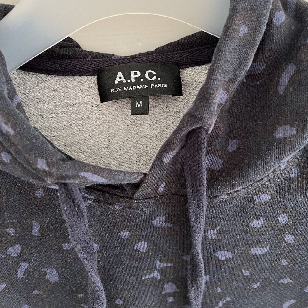 A.P.C. Rue Madame Paris, Hoodie Sweatshirt Jumper, Size M Medium, Apc